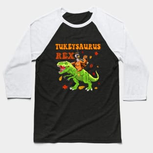 Turkeysaurus Rex Dab Turkey Dino Toddler Boys Thanksgiving Baseball T-Shirt